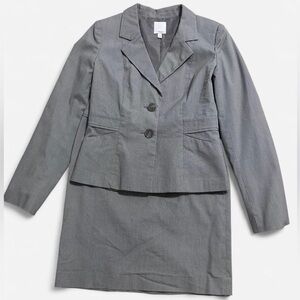 Halogen Classic Gray Blazer and Skirt Set